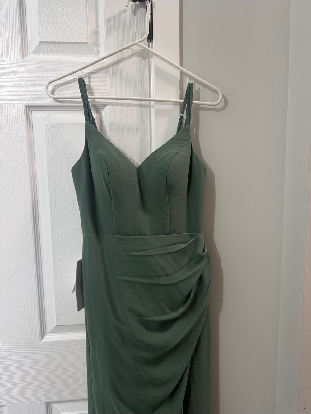 Azazie Olive Green Strappy Gown